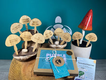Load image into Gallery viewer, 11 x Funny Mushroom Plant Stakes + Gift Box | 100% Eco-Friendly Bamboo | Plant Gifts | Gifts For Plant Lovers | + Free Plant App Membership
