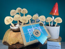 Load image into Gallery viewer, 11 x Funny Mushroom Plant Stakes + Gift Box | 100% Eco-Friendly Bamboo | Plant Gifts | Gifts For Plant Lovers | + Free Plant App Membership

